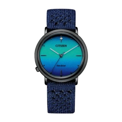 Citizen EM1005-42L 34mm Blue ECOPET® Knitted Strap Analog Women Watch